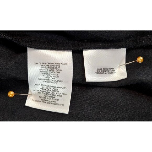 Floral Blouse Black Multi Color Nine West S Long Sheer Sleeve Lined Body Career - Picture 10 of 13